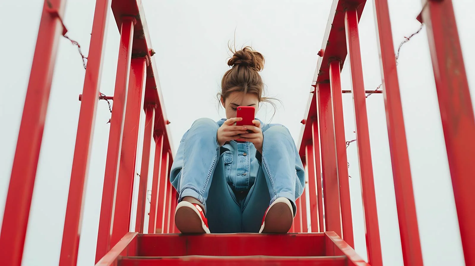 Elegant Woman Viewing Smartphone Screen — free download from Dotvec