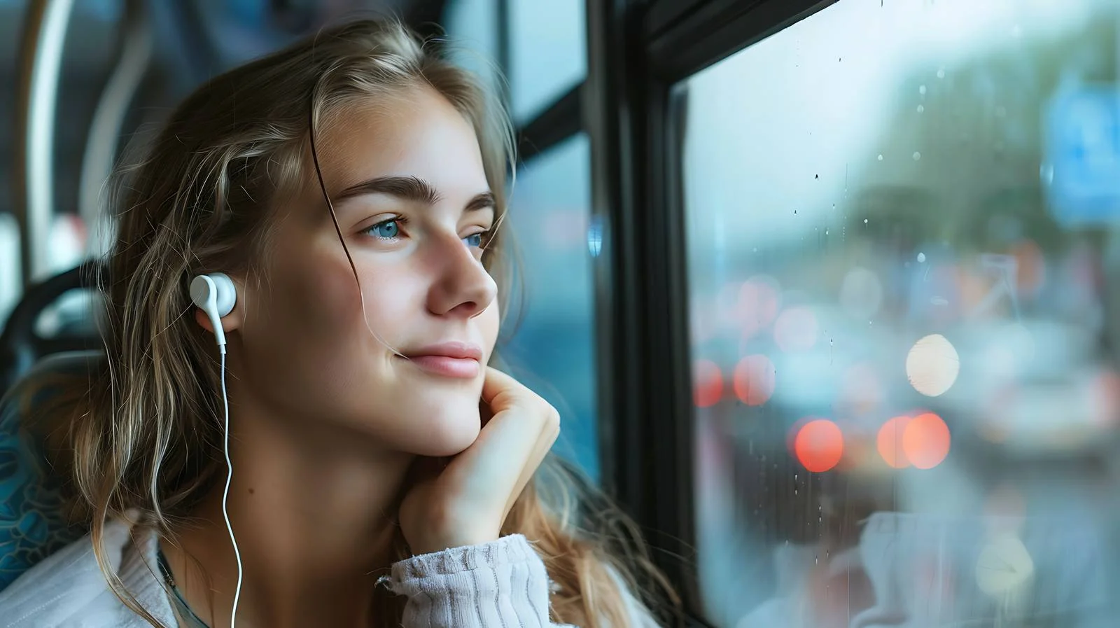 Commuter Enjoying Music on Bus — free download from Dotvec