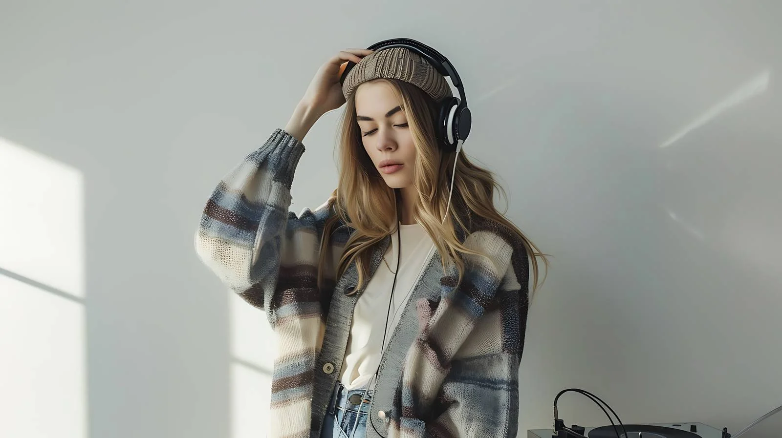 Relaxed Woman Enjoying Music — free download from Dotvec