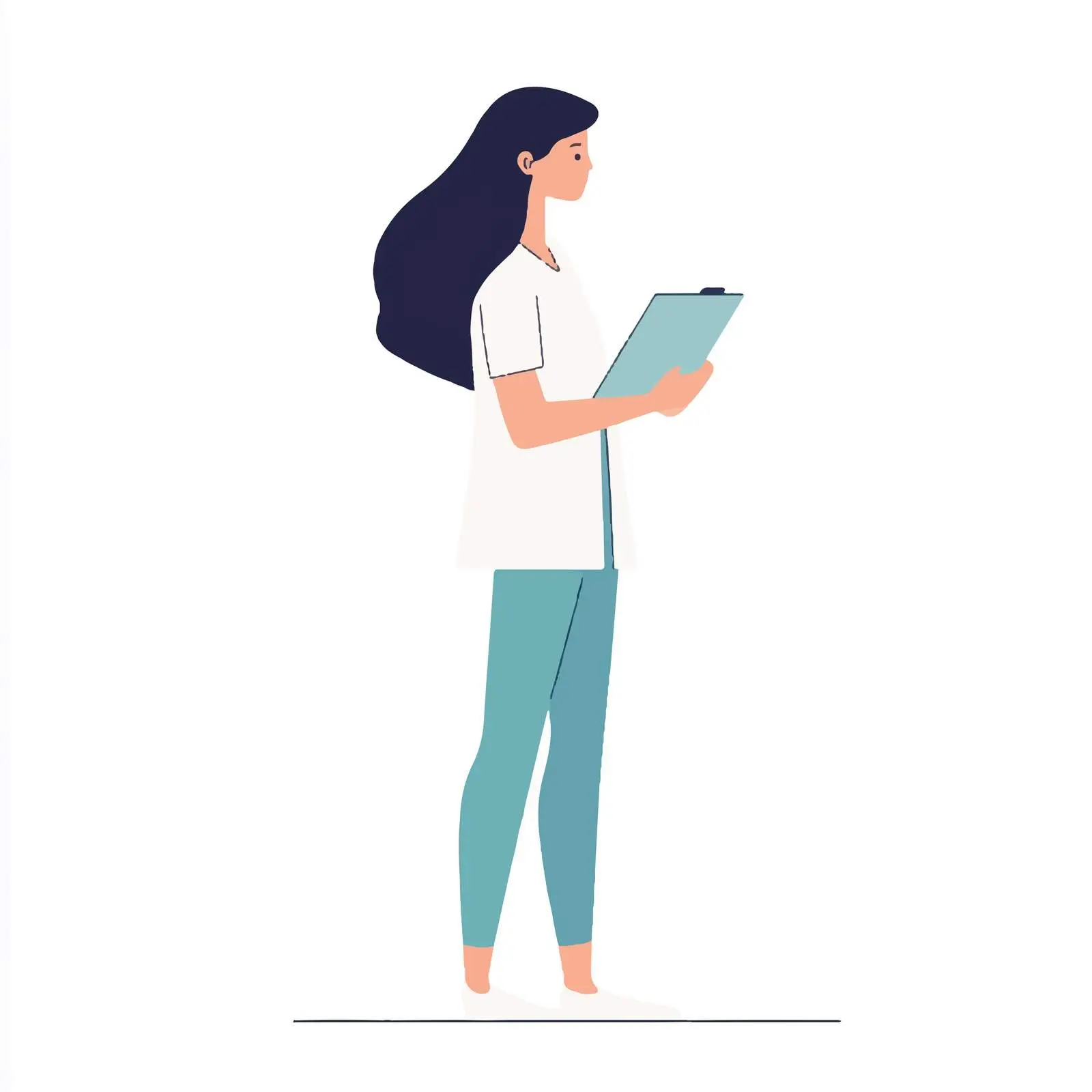 Young Woman Medical Worker with Binder – free medical environment image from Dotvec