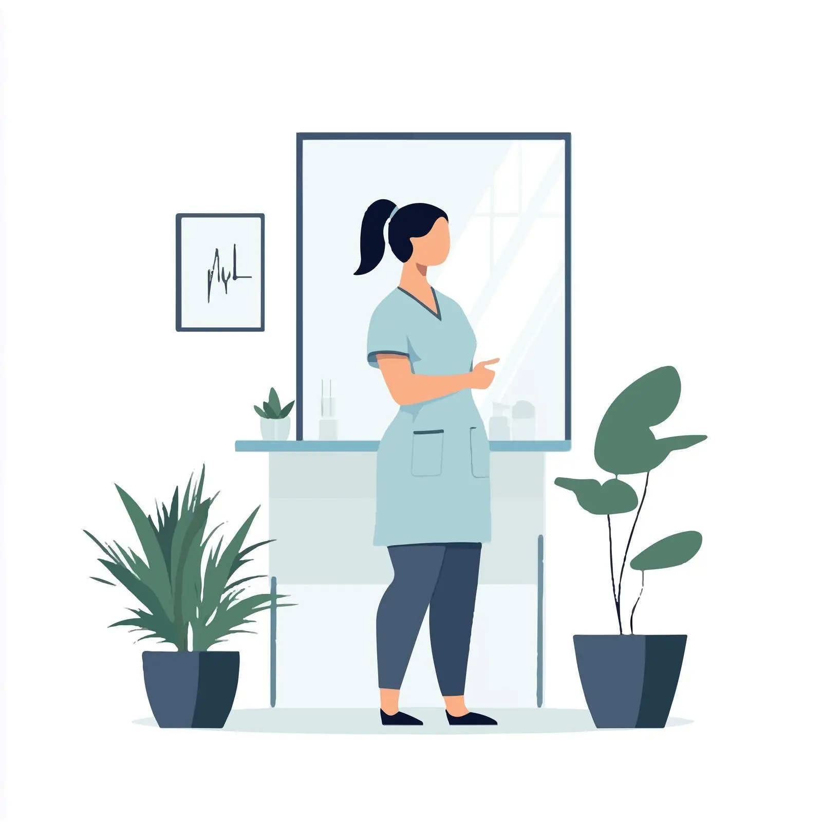 Caring Young Nurse Promoting Special Medical Offer — free download from Dotvec