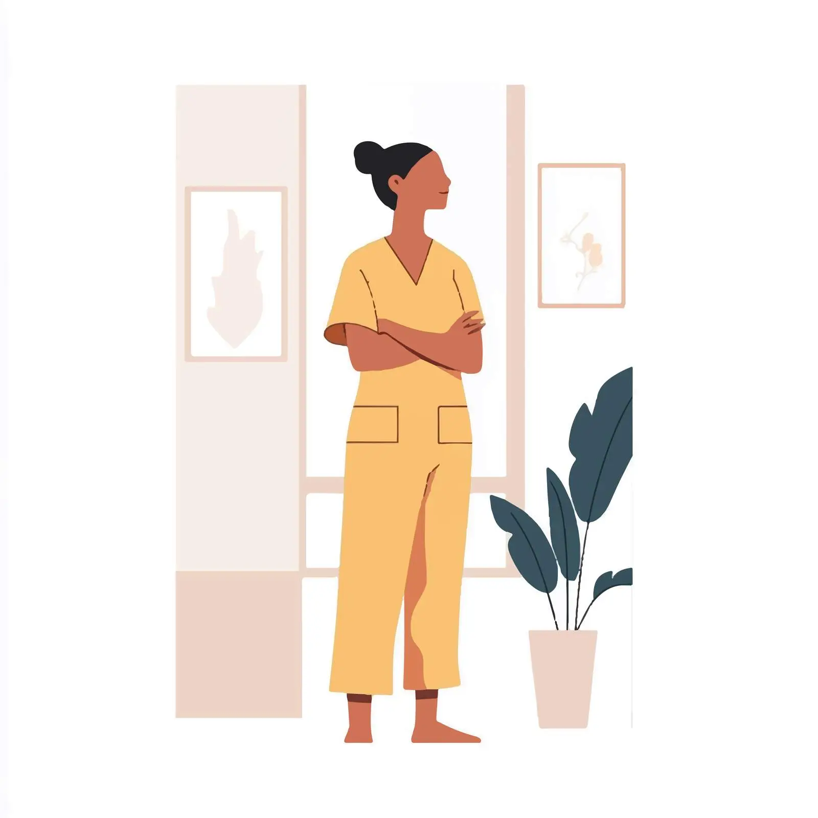 Confident Young Nurse in Uniform – free crossed image from Dotvec