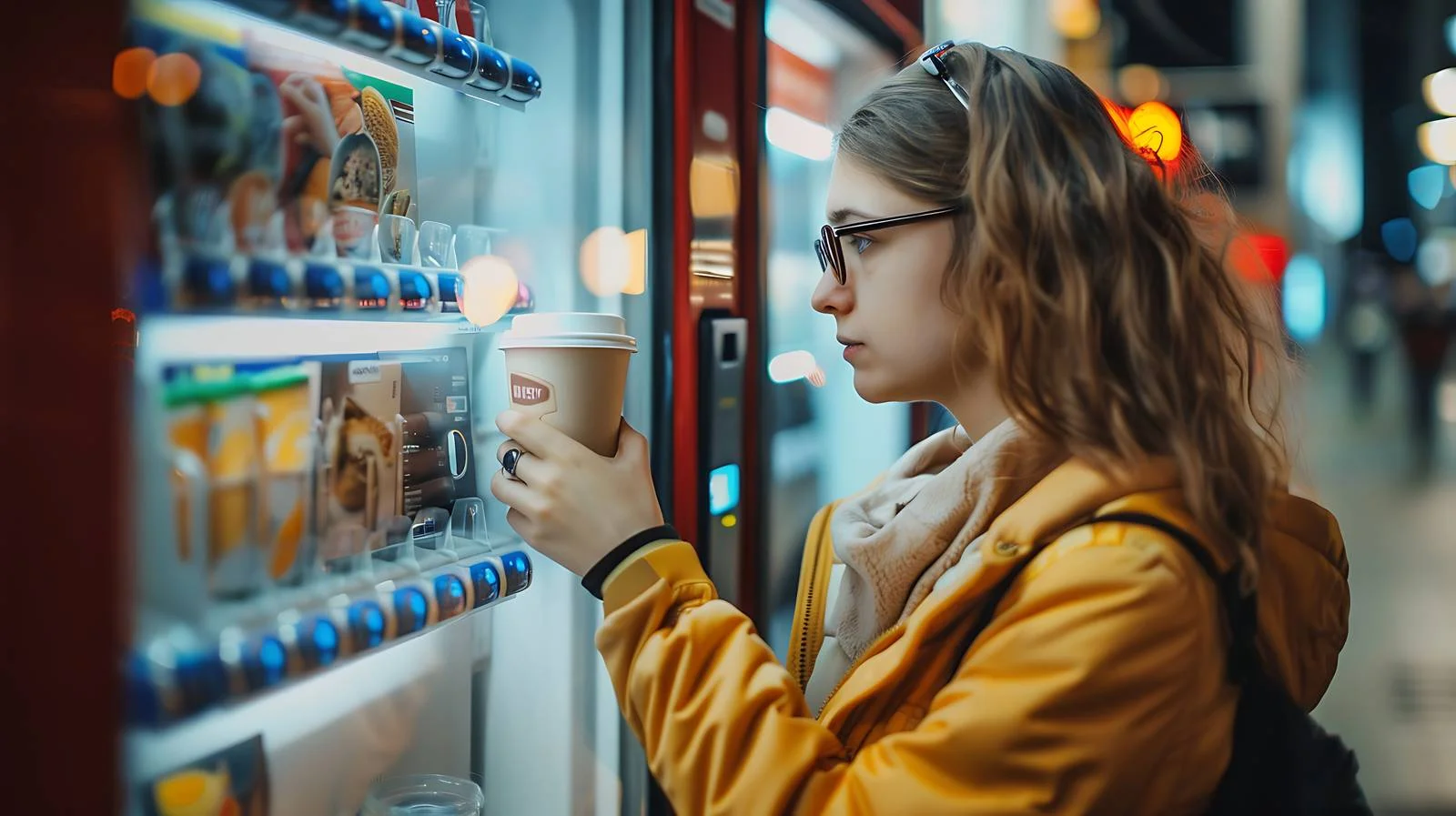 Coffee Payment at Vending Machine — free download from Dotvec