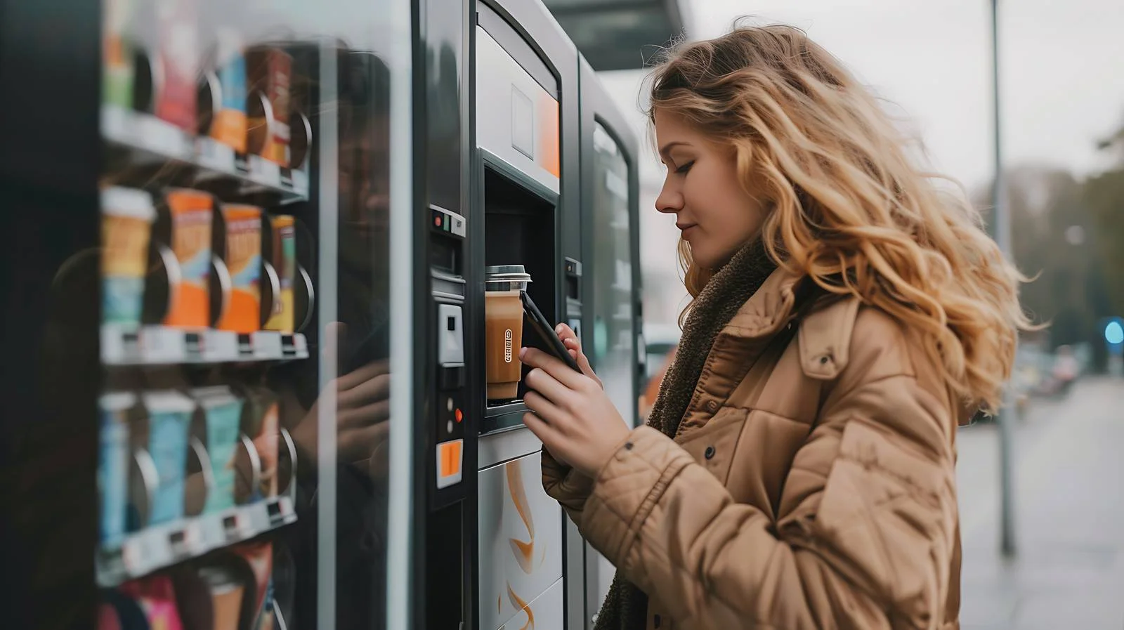 Coffee Payment at Vending Machine — free download from Dotvec