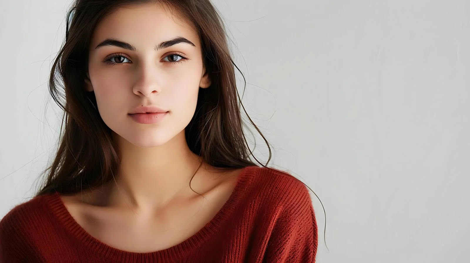 Elegant young lady in studio portrait — free download from Dotvec