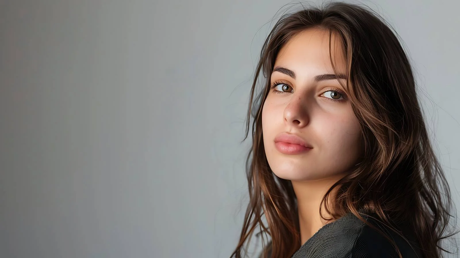 Elegant Young Model on Gray Background — free download from Dotvec