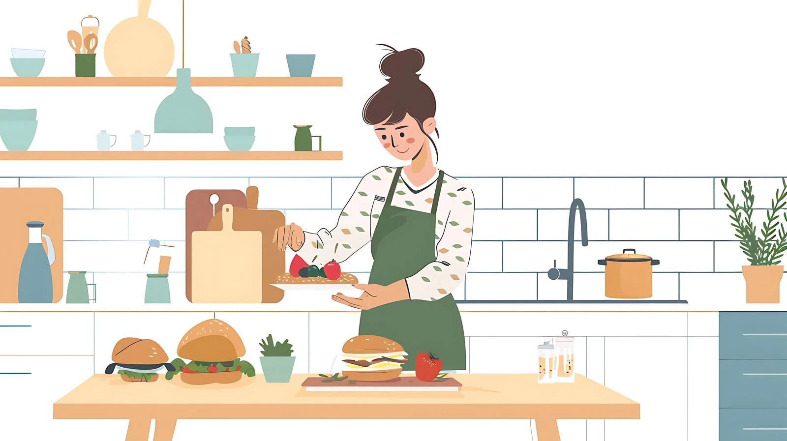 Vegan Sandwich Preparation — free download from Dotvec