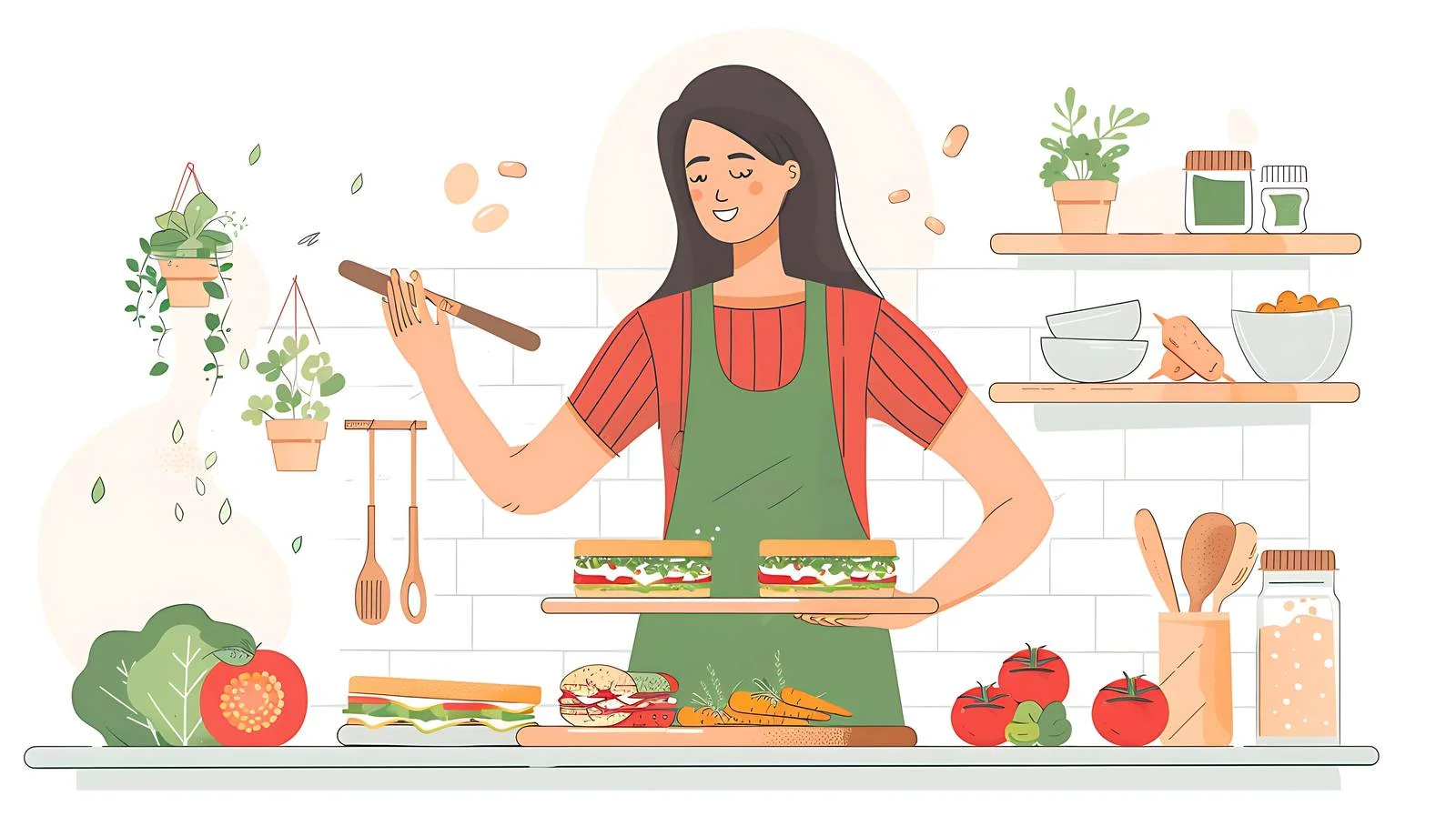 Vegan Sandwich Preparation — free download from Dotvec