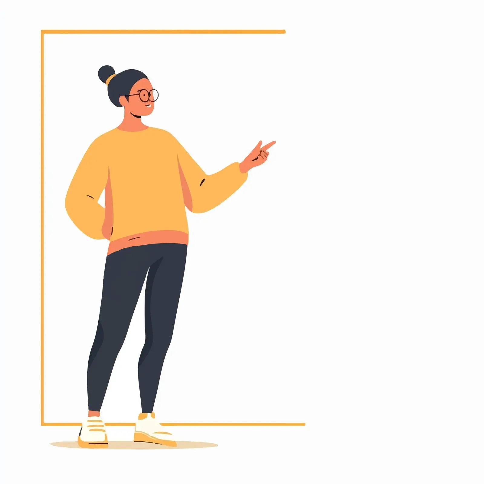 Young Woman Making a Gesture - Vector Illustration — free download from Dotvec
