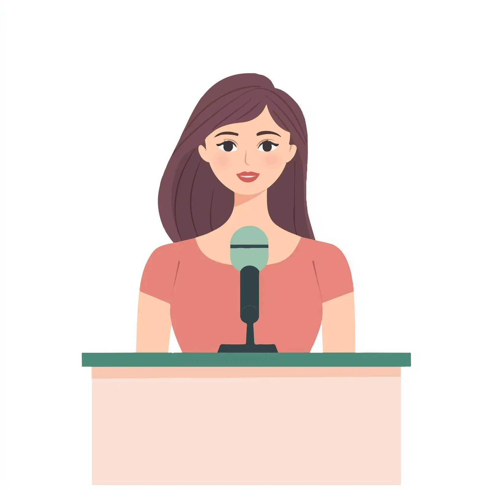 Young Woman Reporter Covering Live News — free download from Dotvec