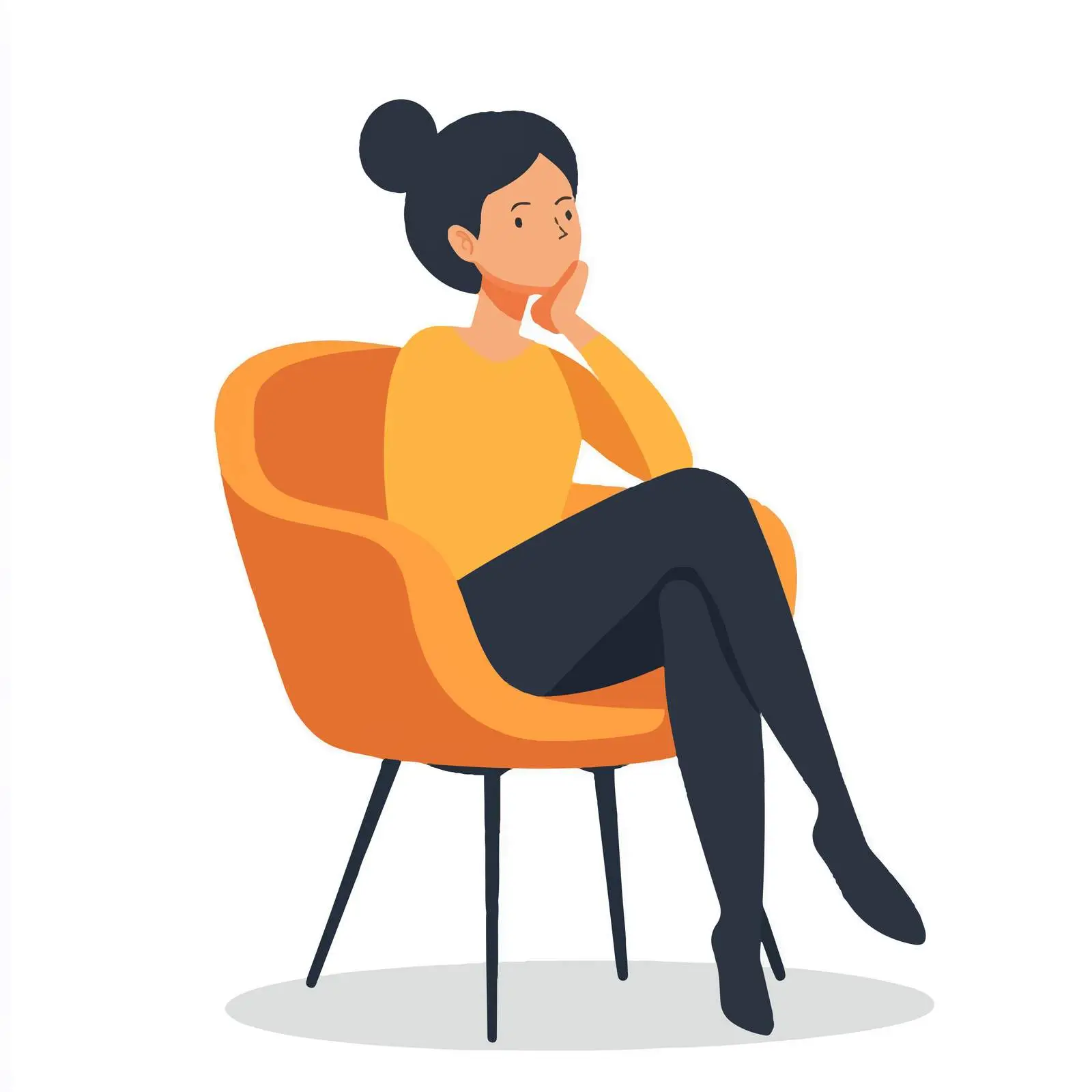 Young Woman in Office Chair Vector Design — free download from Dotvec