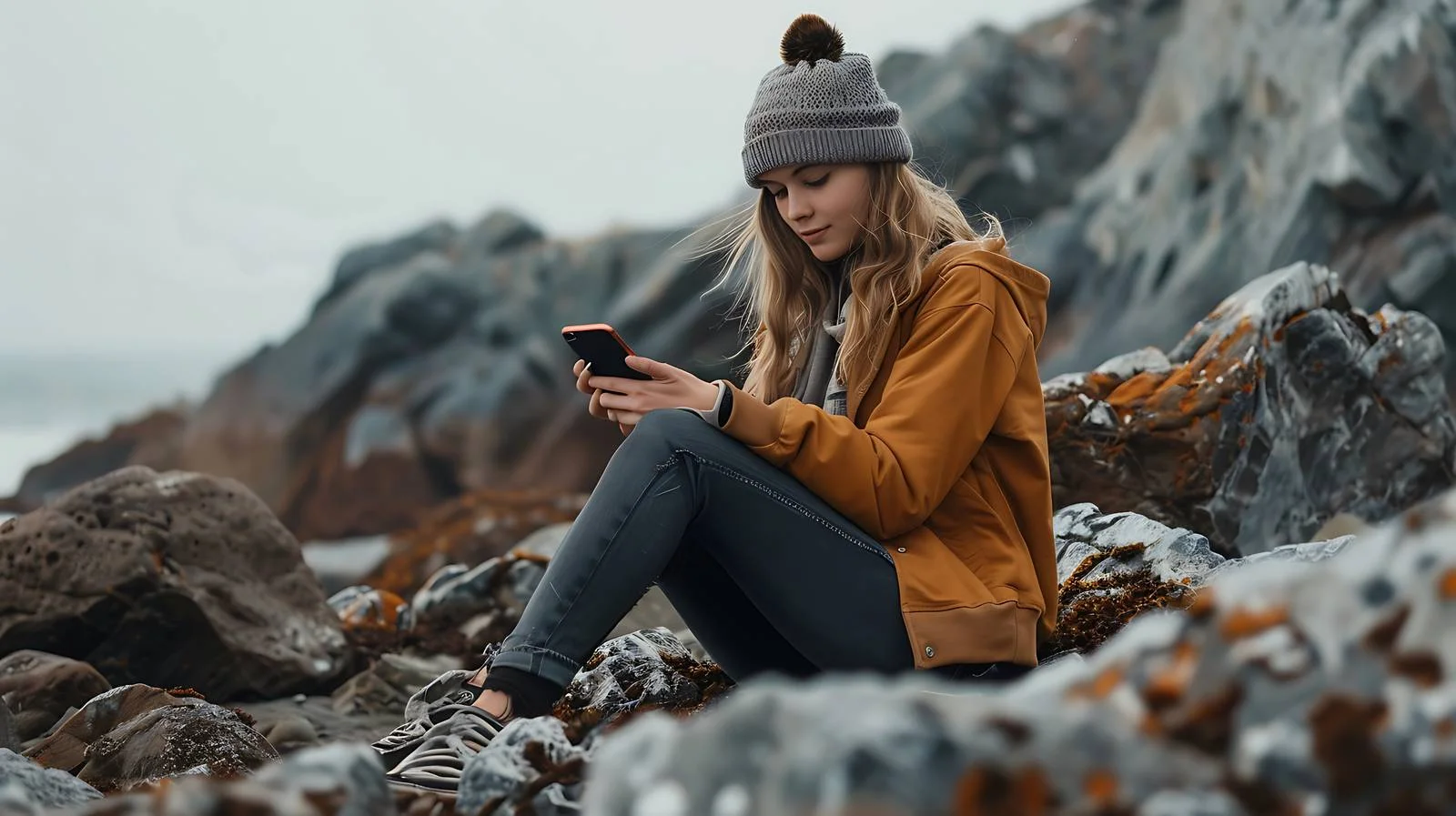 Seaside Smartphone Usage — free download from Dotvec