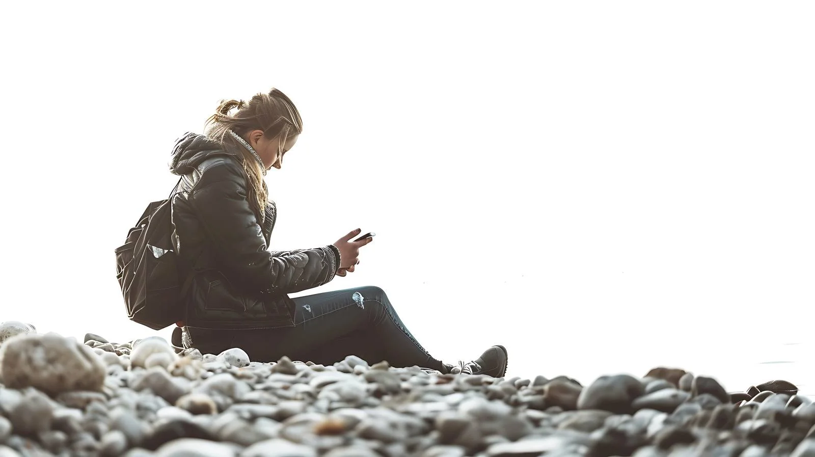 Coastal relaxation with smartphone — free download from Dotvec