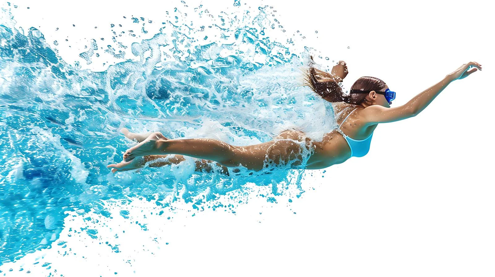 Swimming Backstroke in Pool — free download from Dotvec