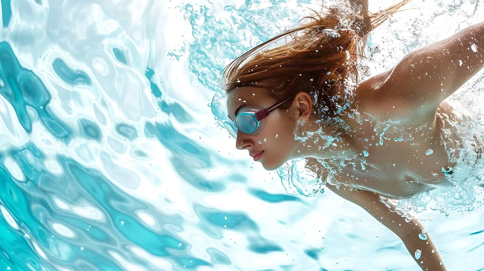 Elegant Backstroke Swimming — free download from Dotvec