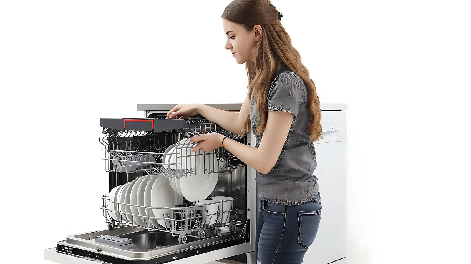 Unloading Dishwasher, Woman Kitchen Chores — free download from Dotvec