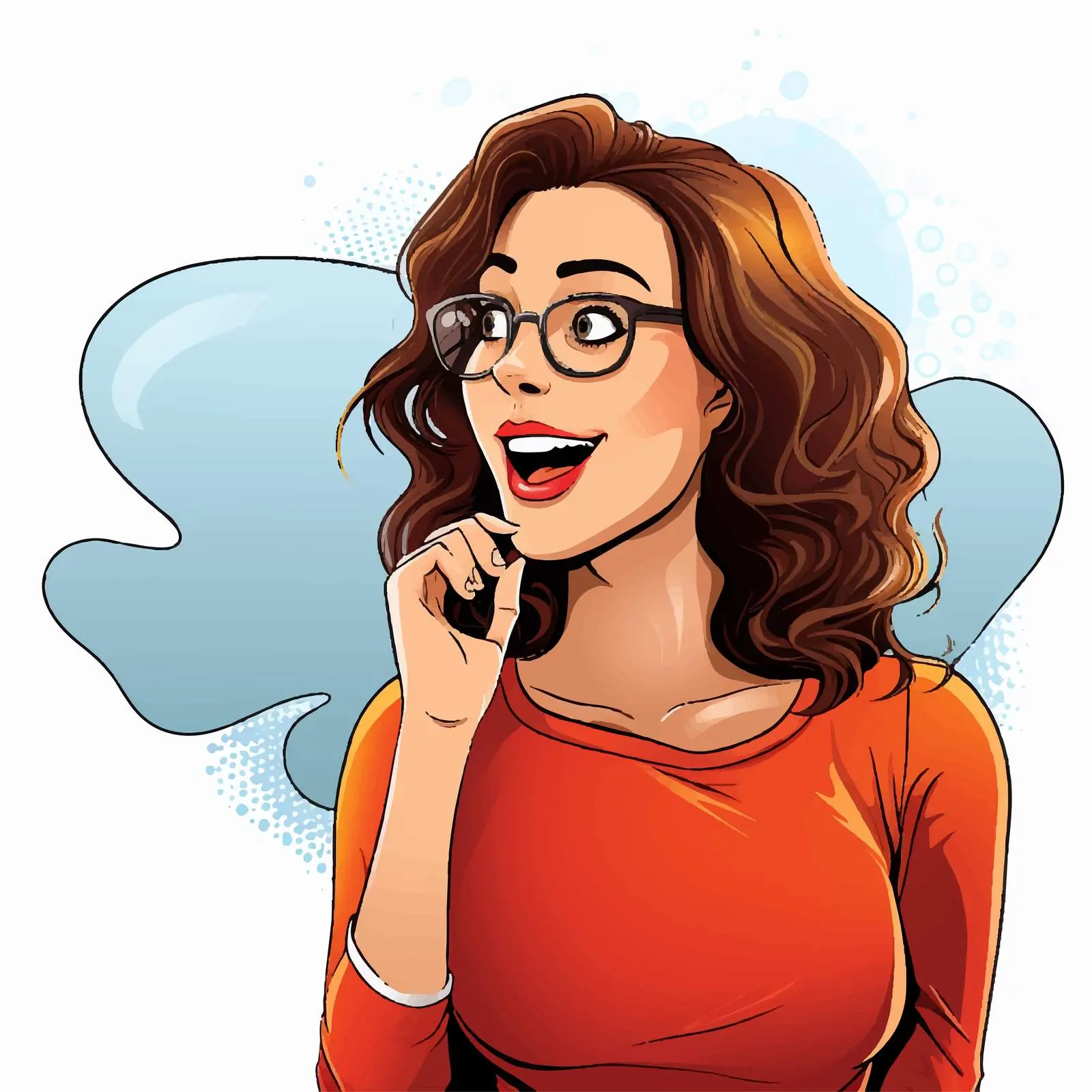 Young Woman Talking in Speech Bubble Vector — free download from Dotvec