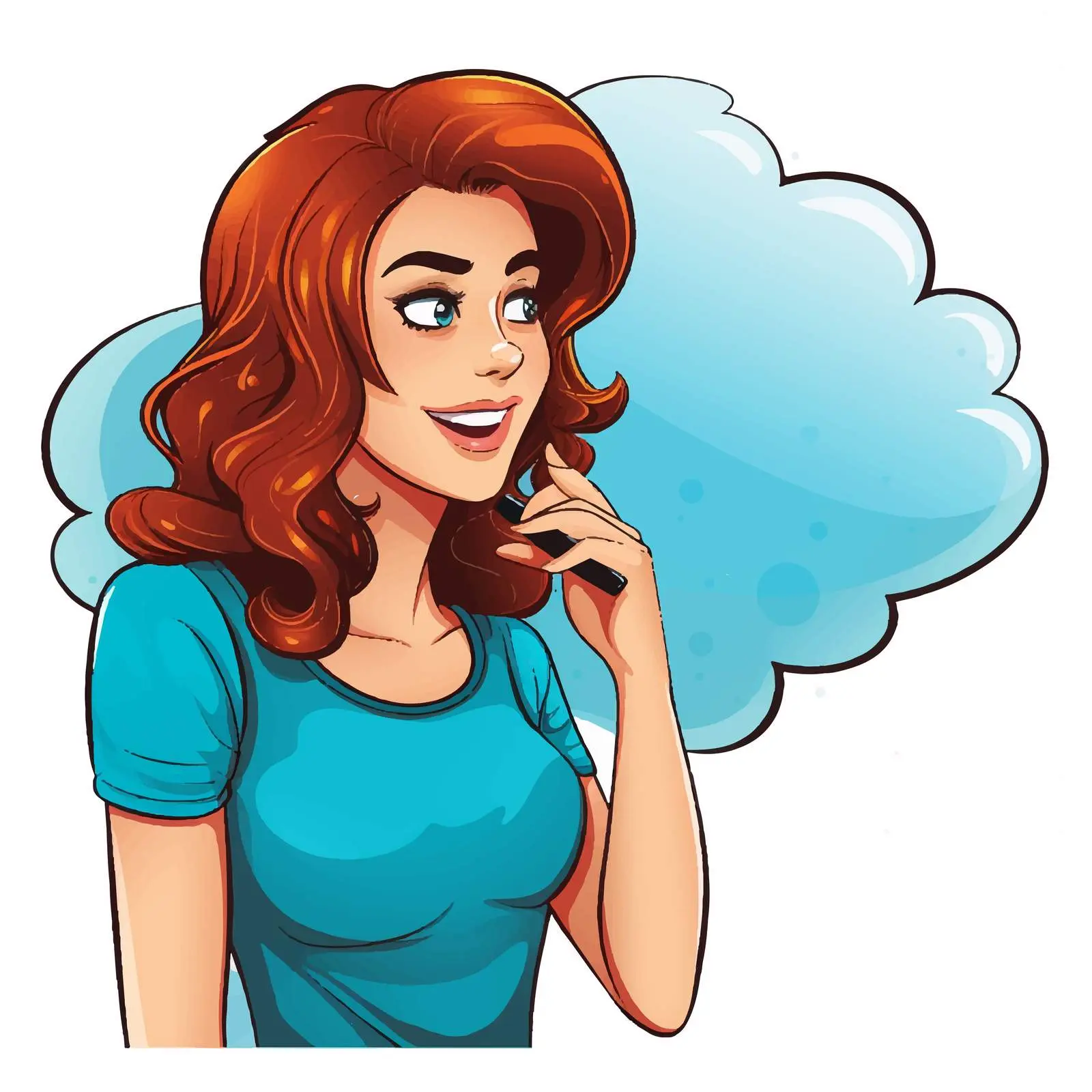 Young Woman Talking with Speech Bubble Vector – free talking image from Dotvec
