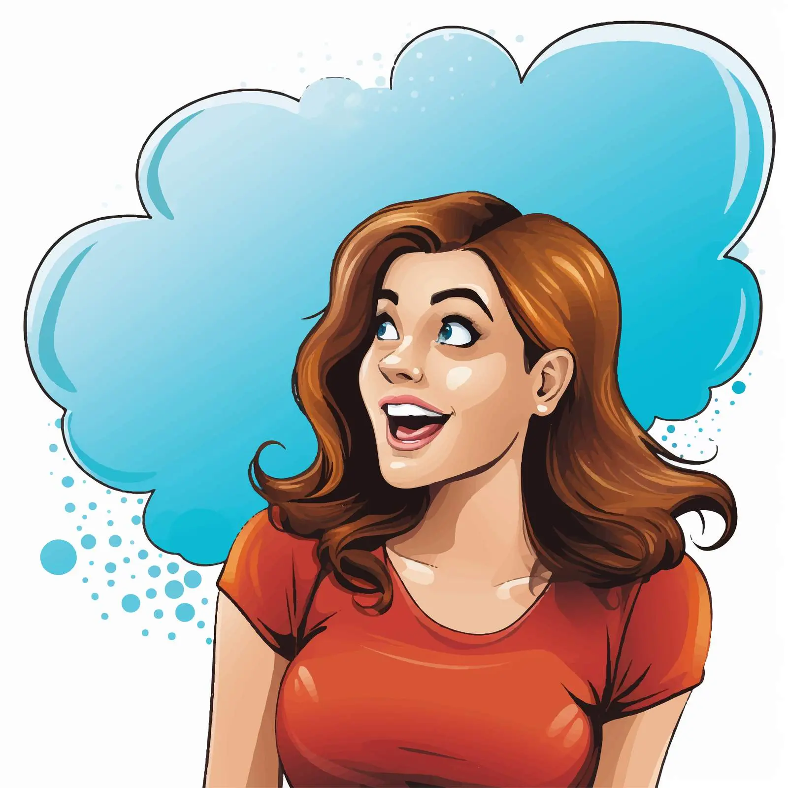 Young Woman Talking with Speech Bubble Vector – free talking image from Dotvec