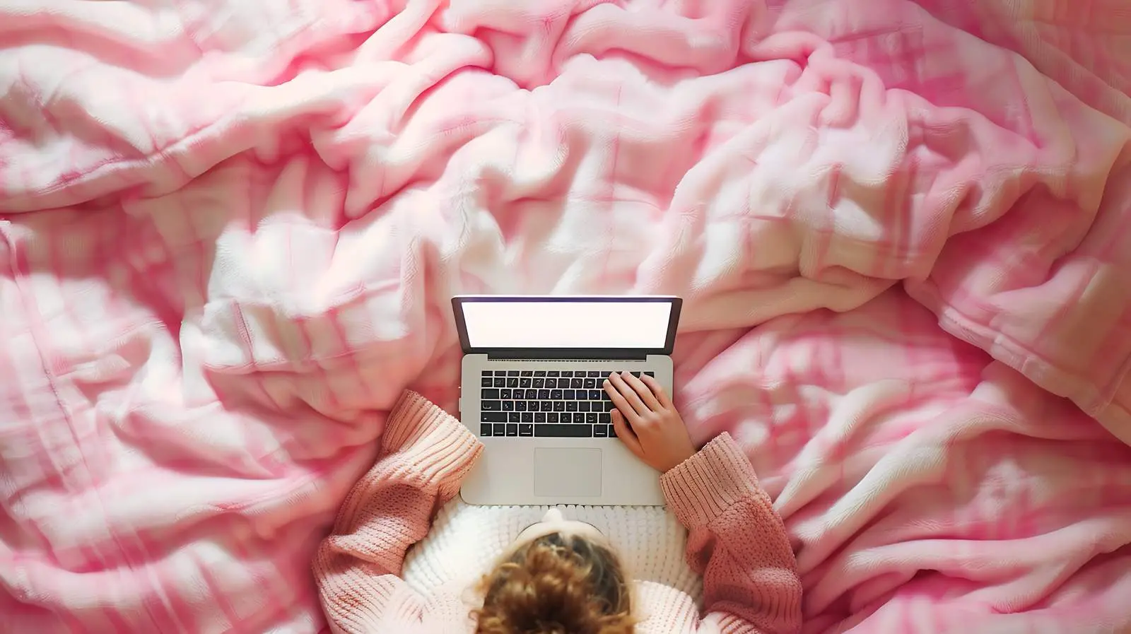Young Woman Typing on Laptop in Modern Workspace – free typing image from Dotvec