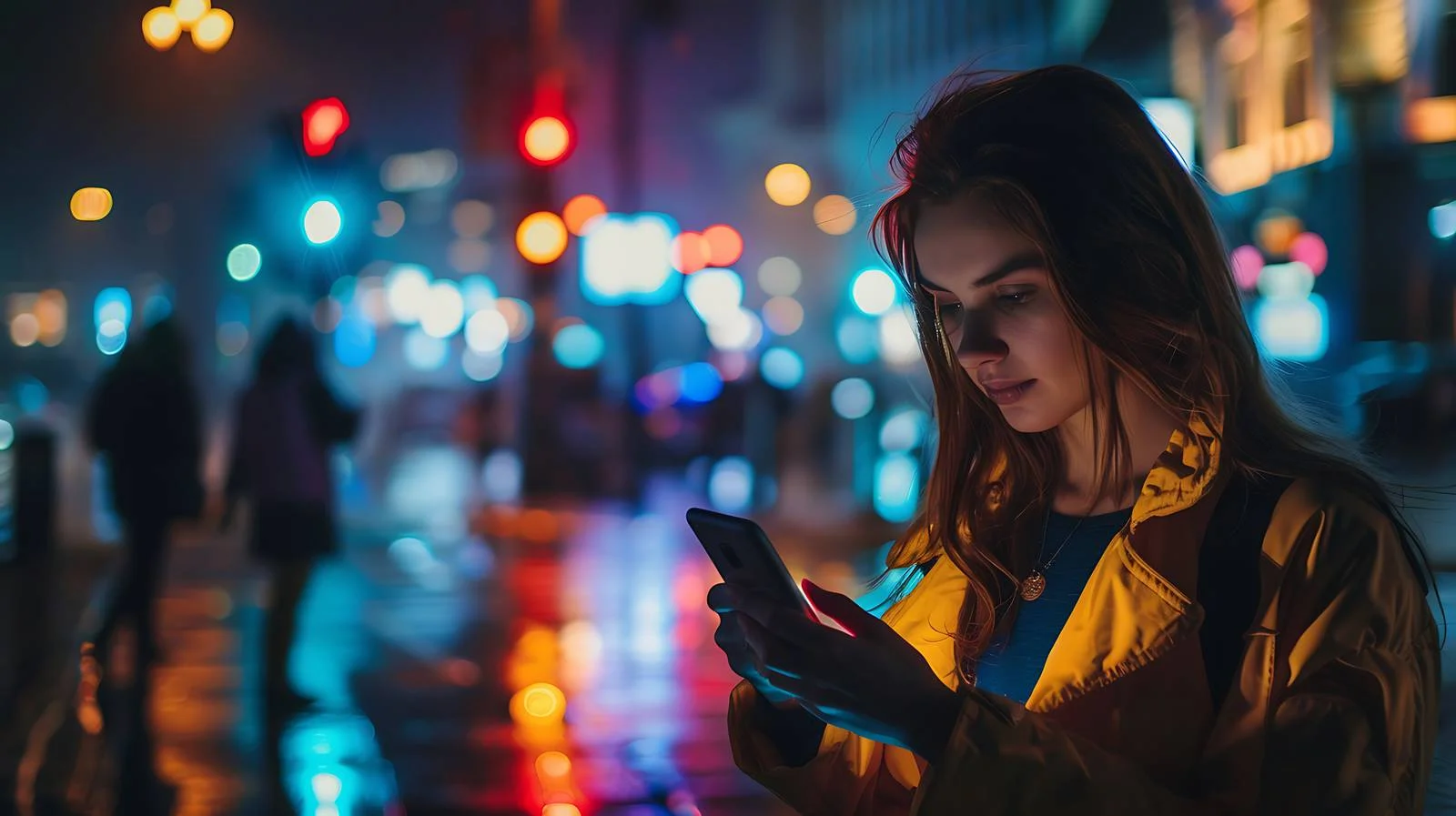 City Night Smartphone Usage — free download from Dotvec