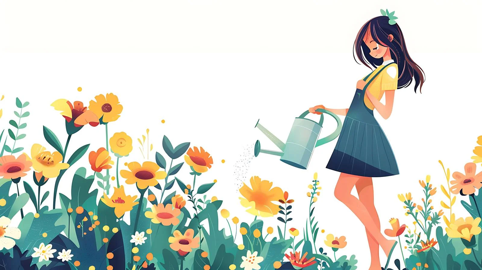 Gardening with Young Woman — free download from Dotvec