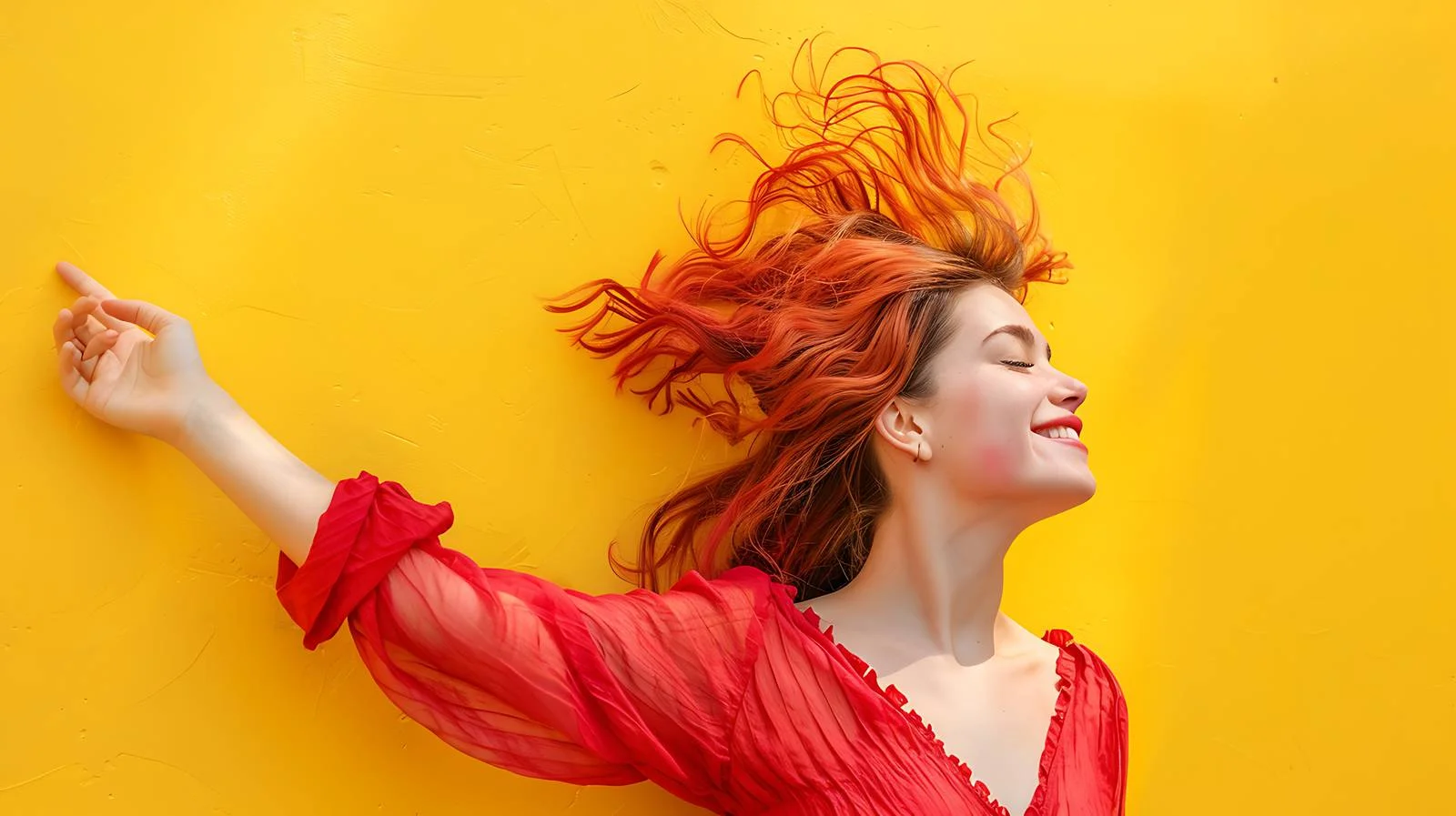 Vibrant Young Woman Dancing Outdoors — free download from Dotvec