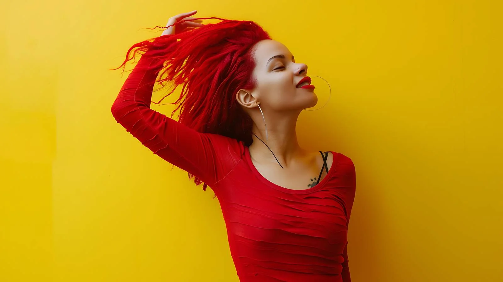 Youthful dancer with dyed hair — free download from Dotvec