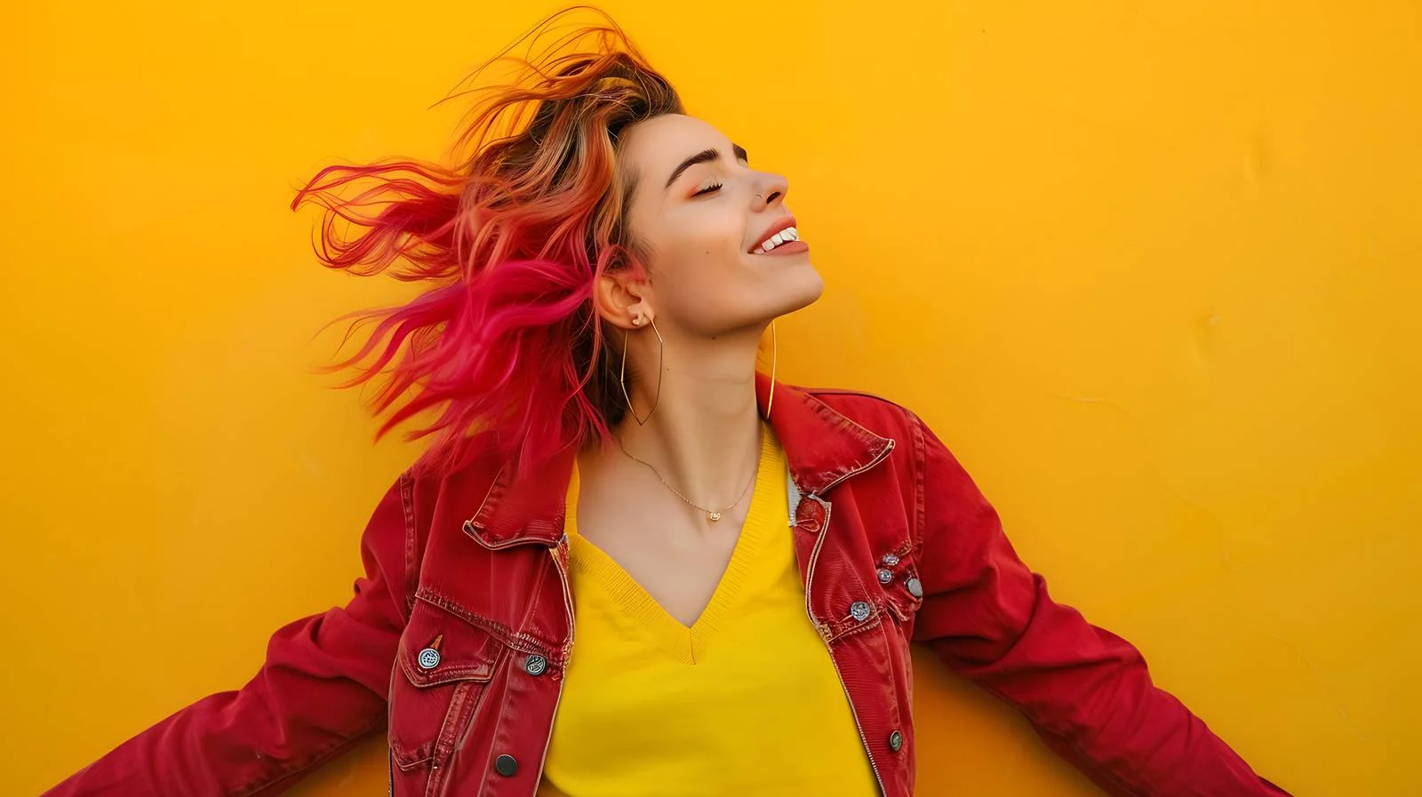 Vibrant Young Woman Dancing Positively — free download from Dotvec