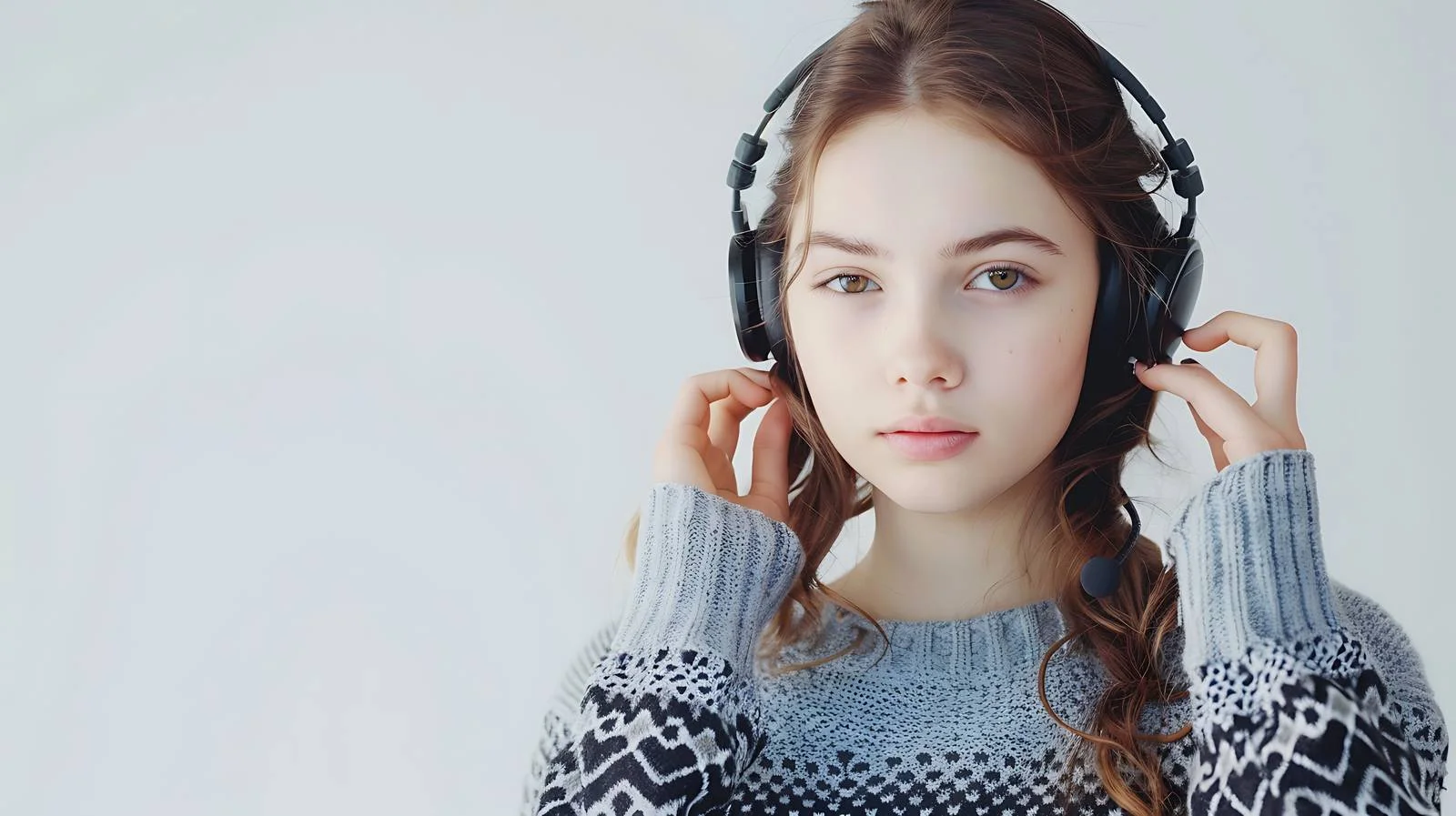 Woman Enjoying Music with Headphones — free download from Dotvec