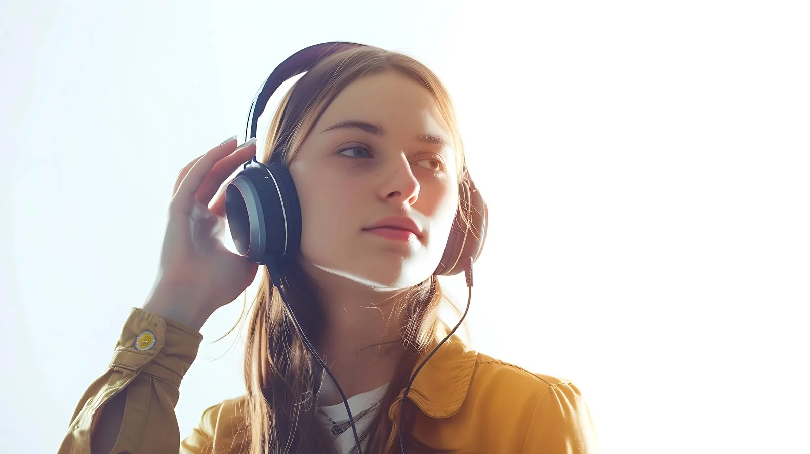 Music-loving Woman Isolated Listening — free download from Dotvec