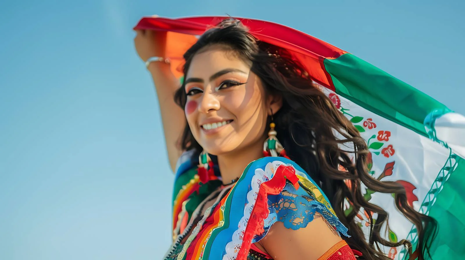 Mexican Flag Portrait — free download from Dotvec