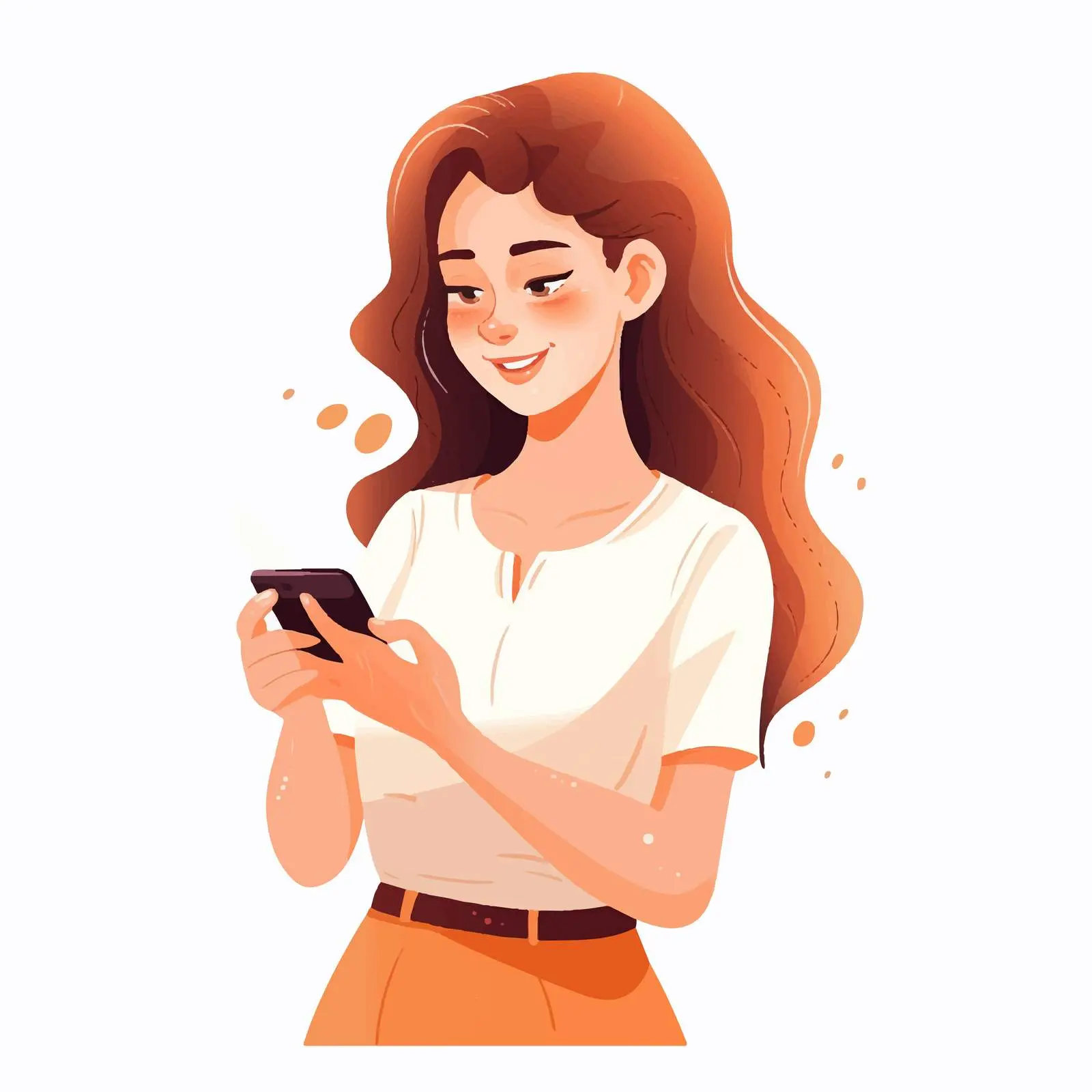 Young Woman Smartphone Avatar Cartoon Vector — free download from Dotvec