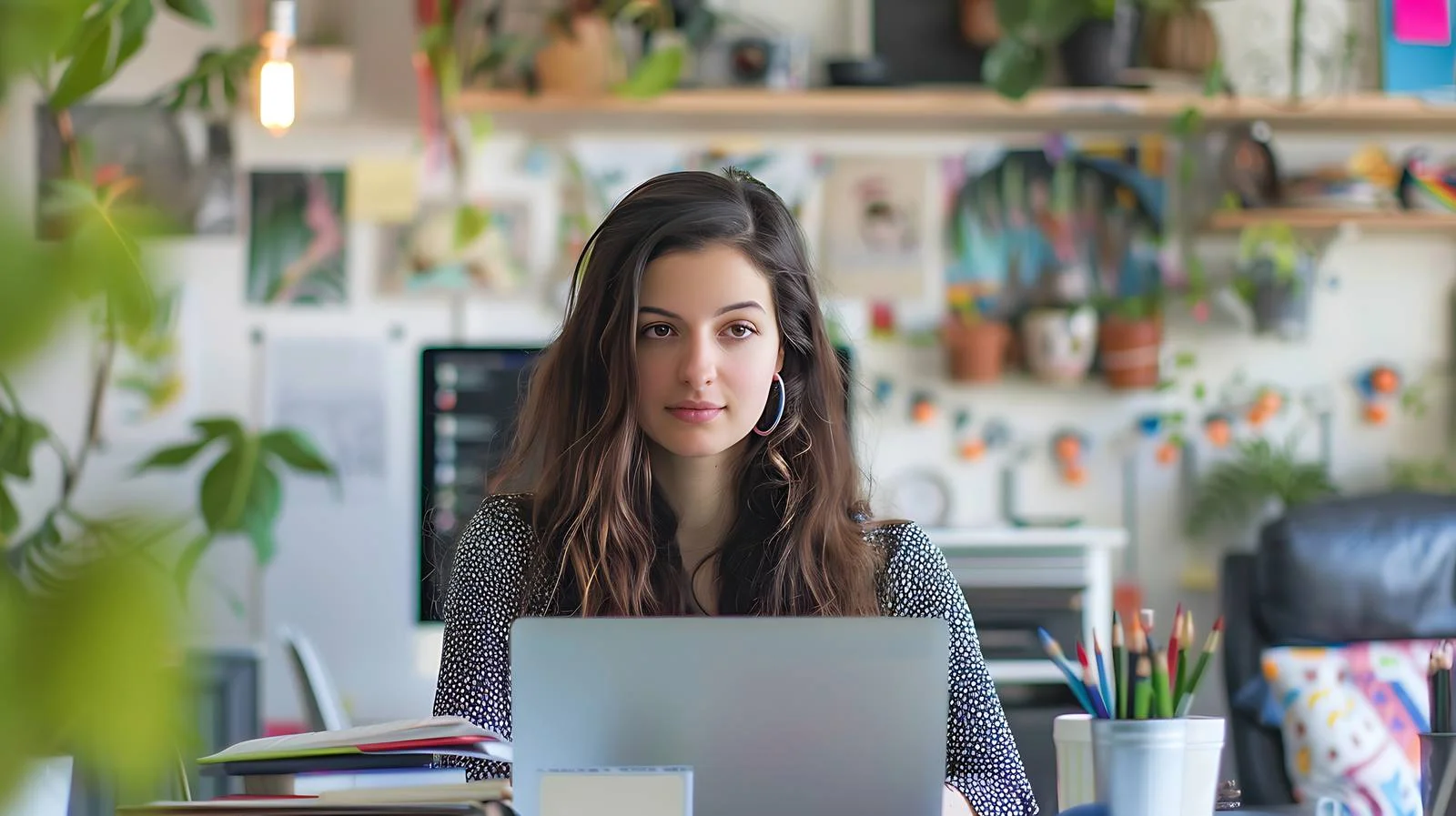 Focused young professional in modern office — free download from Dotvec