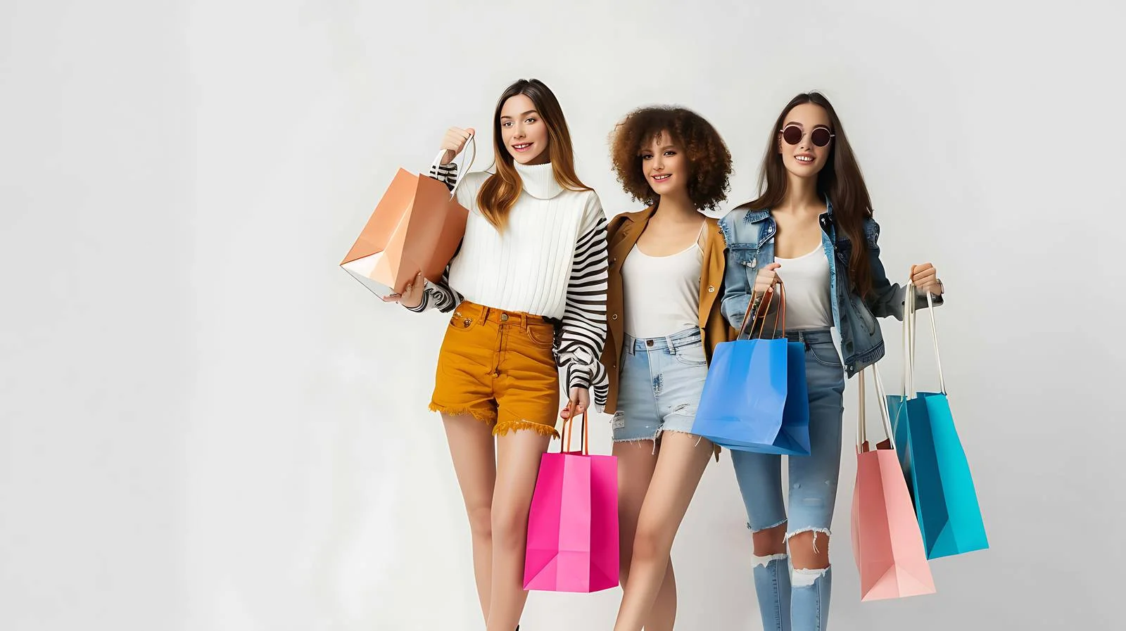 Elegant Young Women Shopping Together — free download from Dotvec