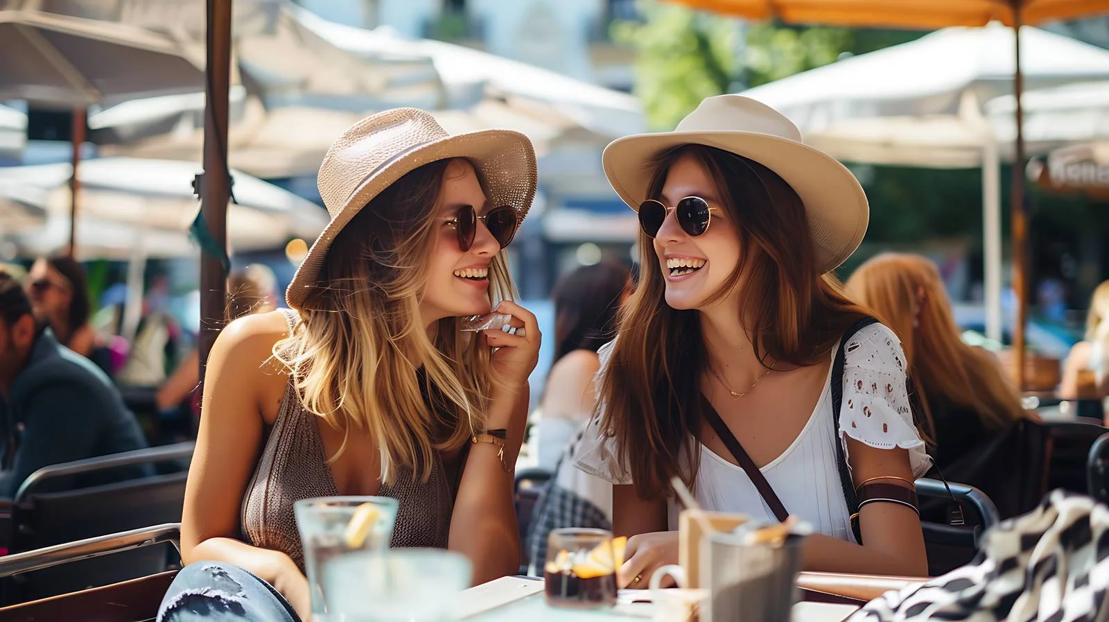 Enjoying Lunch at an Outdoor Cafe — free download from Dotvec