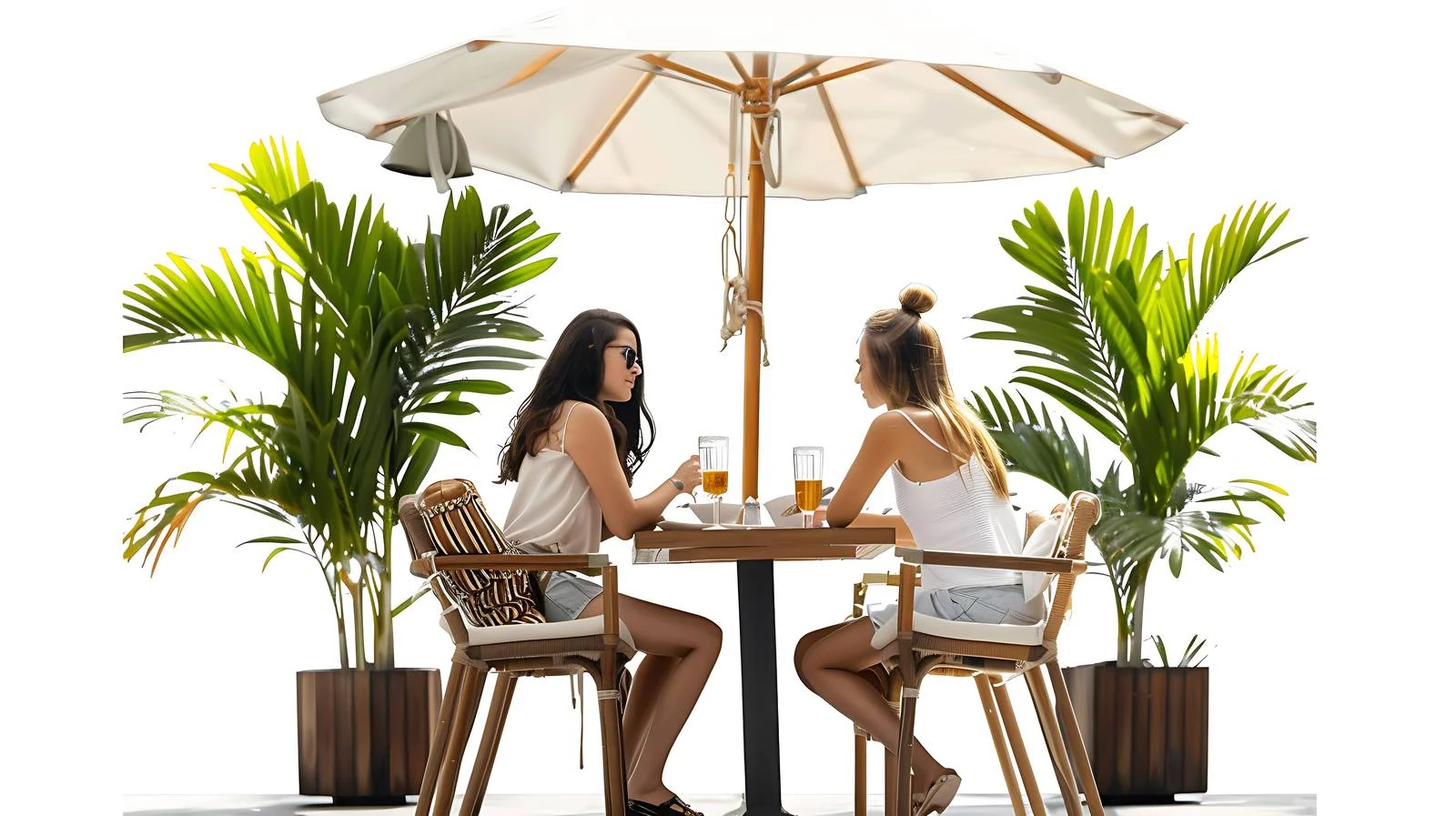 Outdoor Dining Young Women — free download from Dotvec