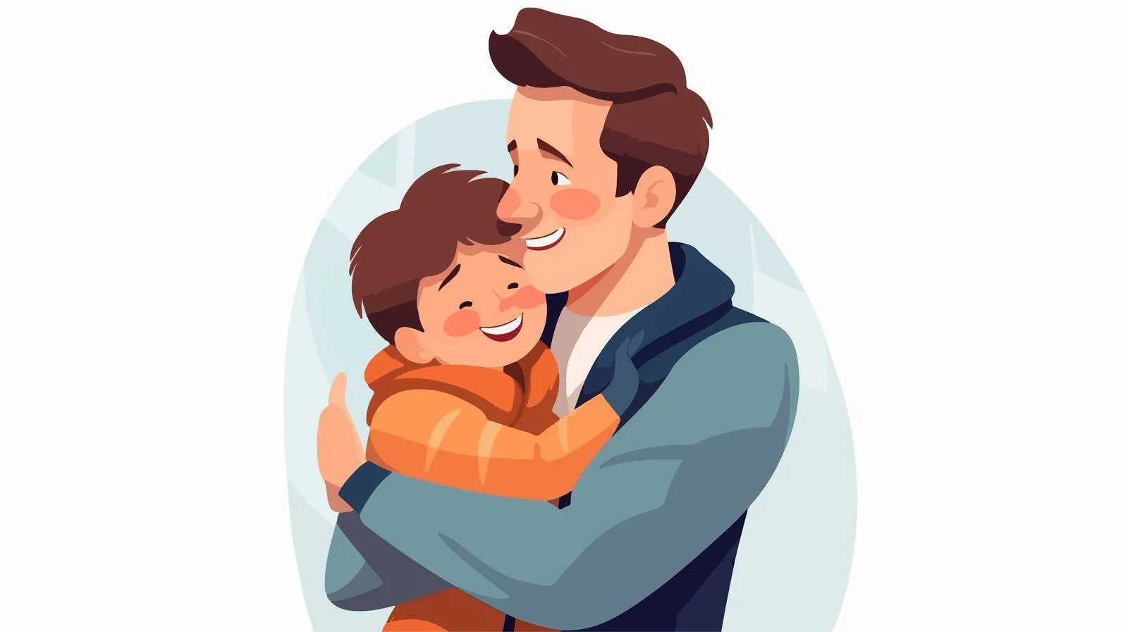 Supportive father comforting crying child image — free download from Dotvec