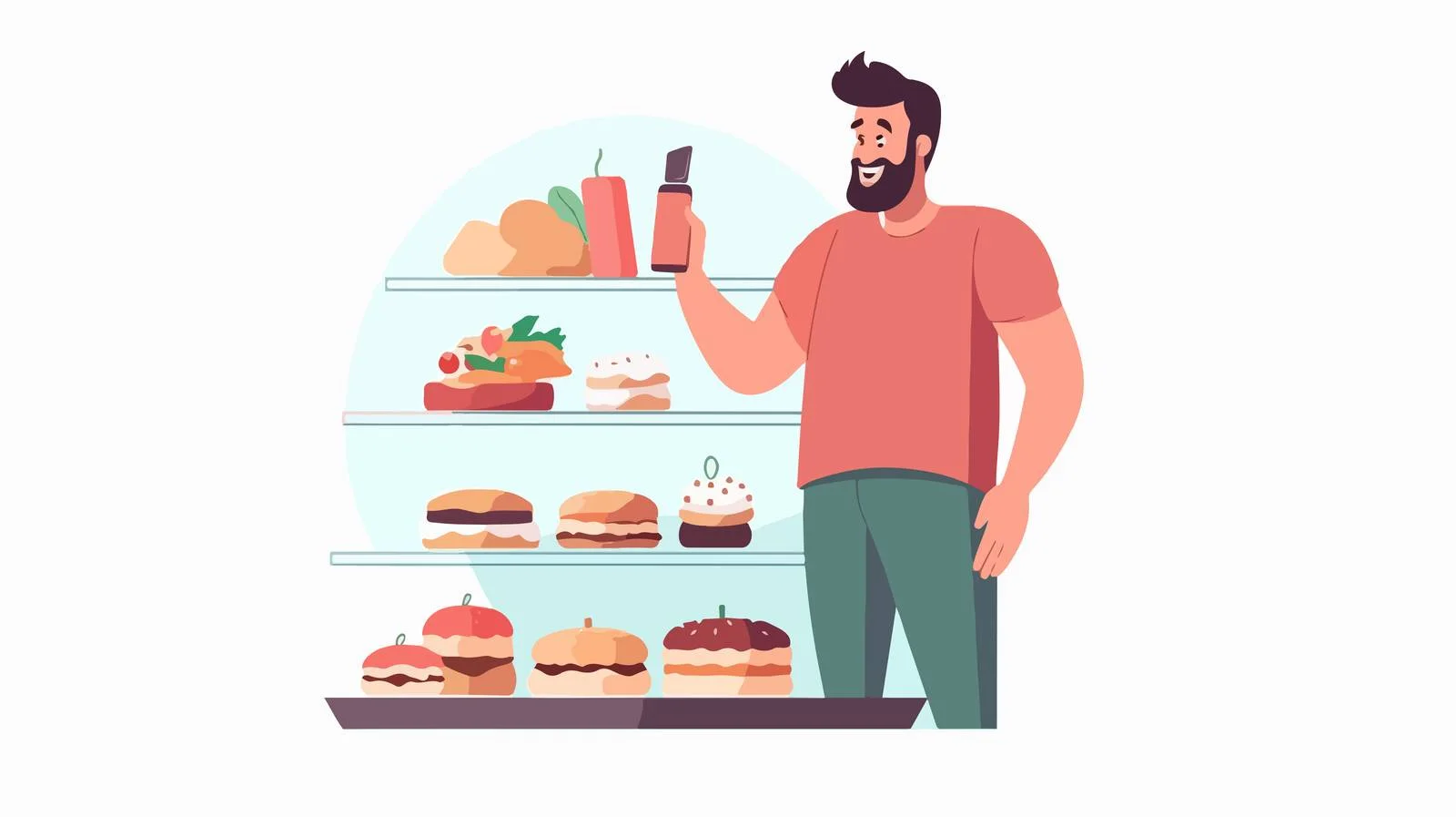 Health-Conscious Man Making Food Choice — free download from Dotvec