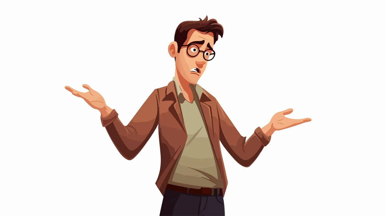 Professional Disagreement Pose Cartoon Character — free download from Dotvec
