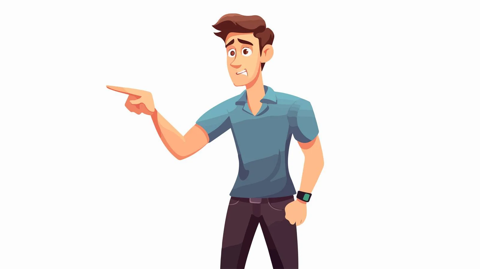 Assertive Man Cartoon Character — free download from Dotvec