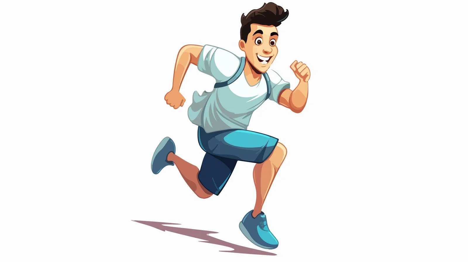 Dynamic Running Pose Cartoon Vector Illustration — free download from Dotvec