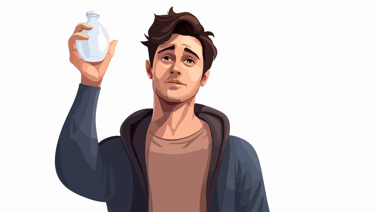 Young Man Taking Medicine for Sickness — free download from Dotvec