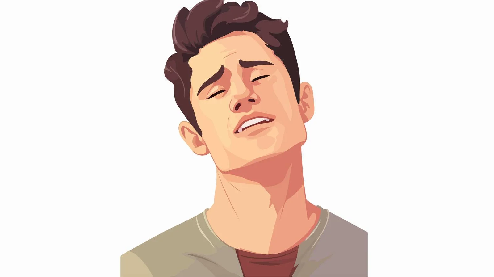 Symptoms of Neck Discomfort in Young Man — free download from Dotvec