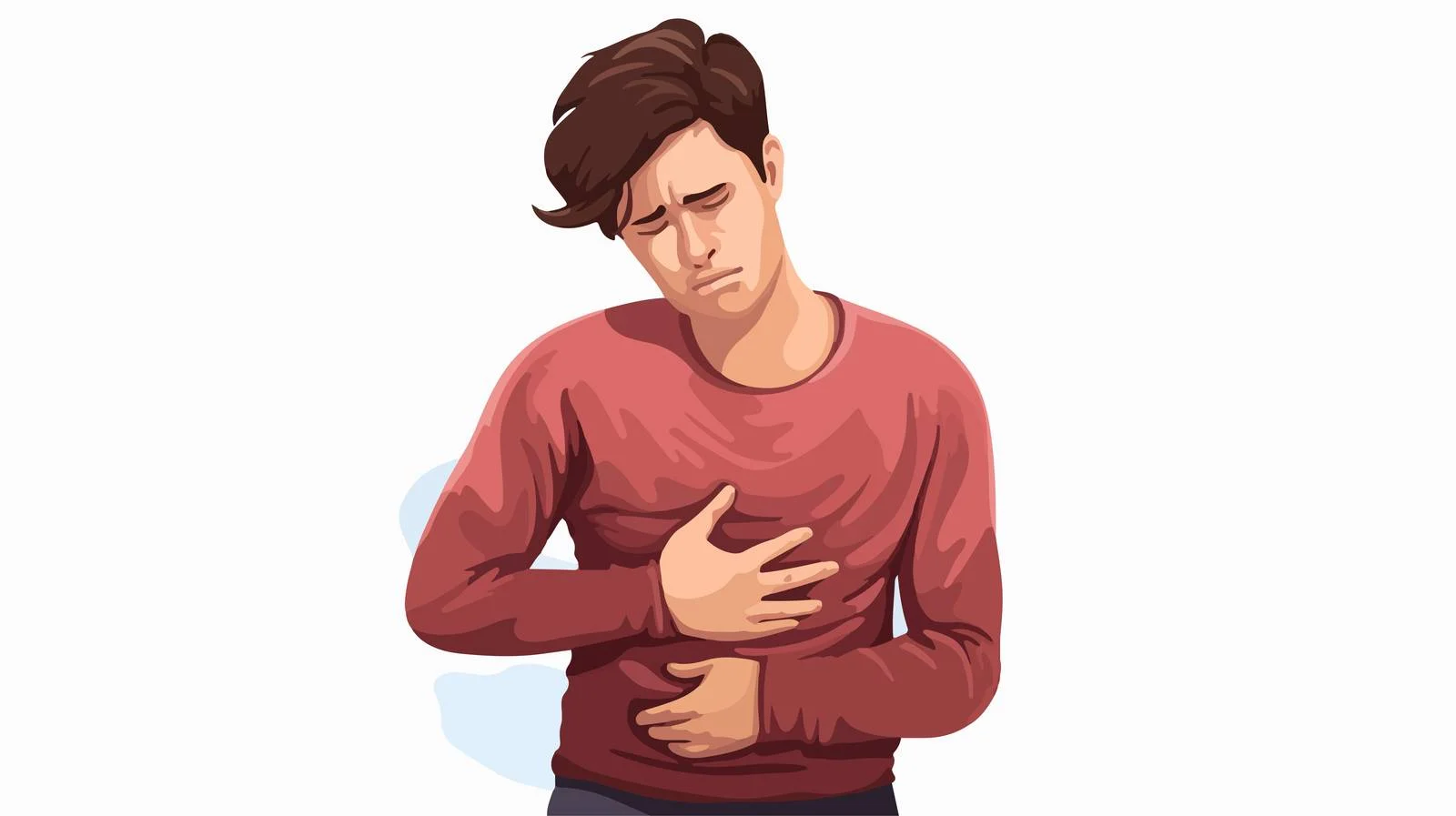 Man Feeling Sick Stomach Cart — free download from Dotvec