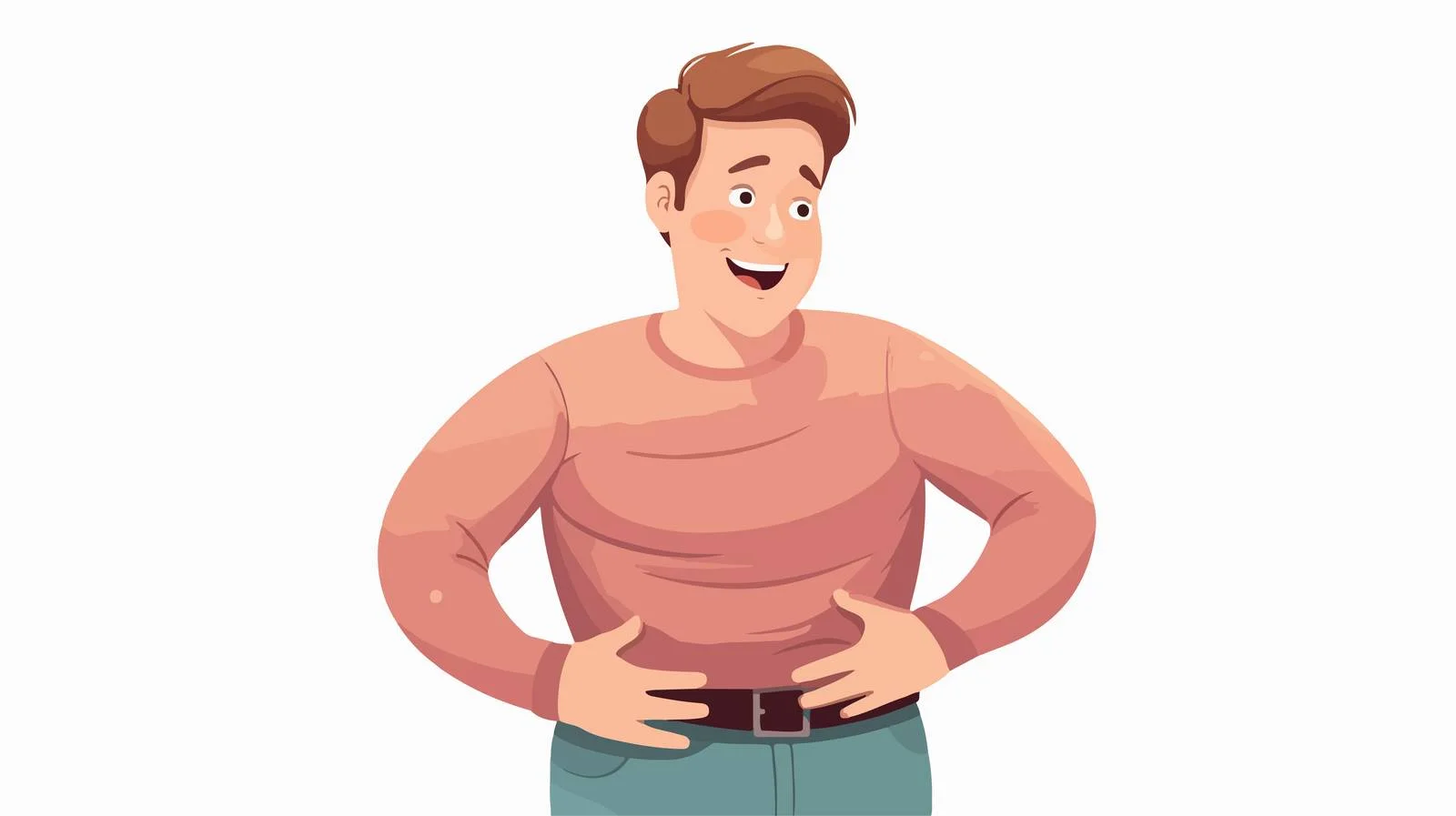 Young Man Feeling Sick on Stomach — free download from Dotvec