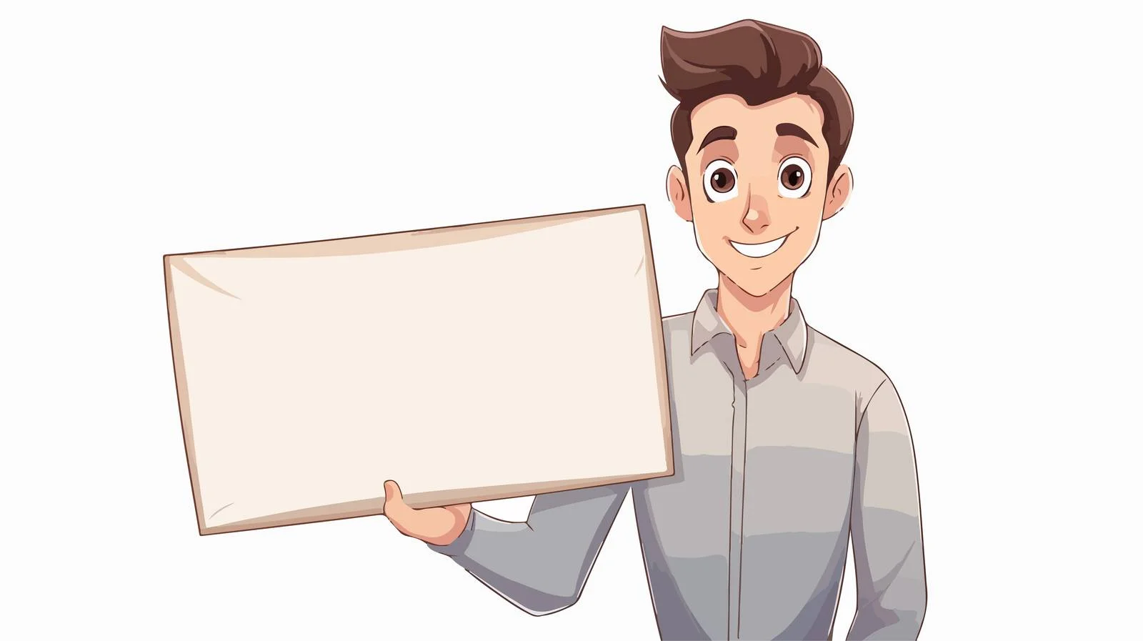 Confident Man Holding Positive Message Board — free download from Dotvec