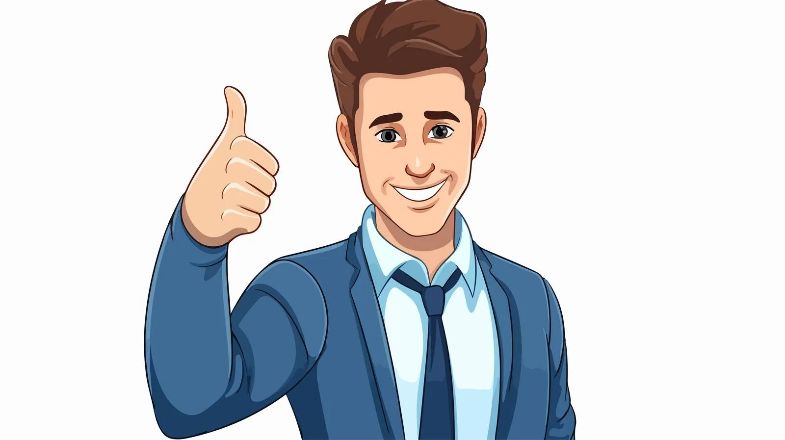 Confident Man OK Gesture Cartoon Vector — free download from Dotvec