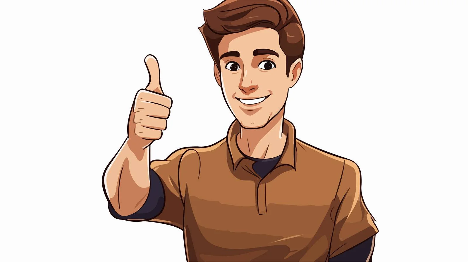 Confident Gesturing Young Man Cartoon Vector — free download from Dotvec
