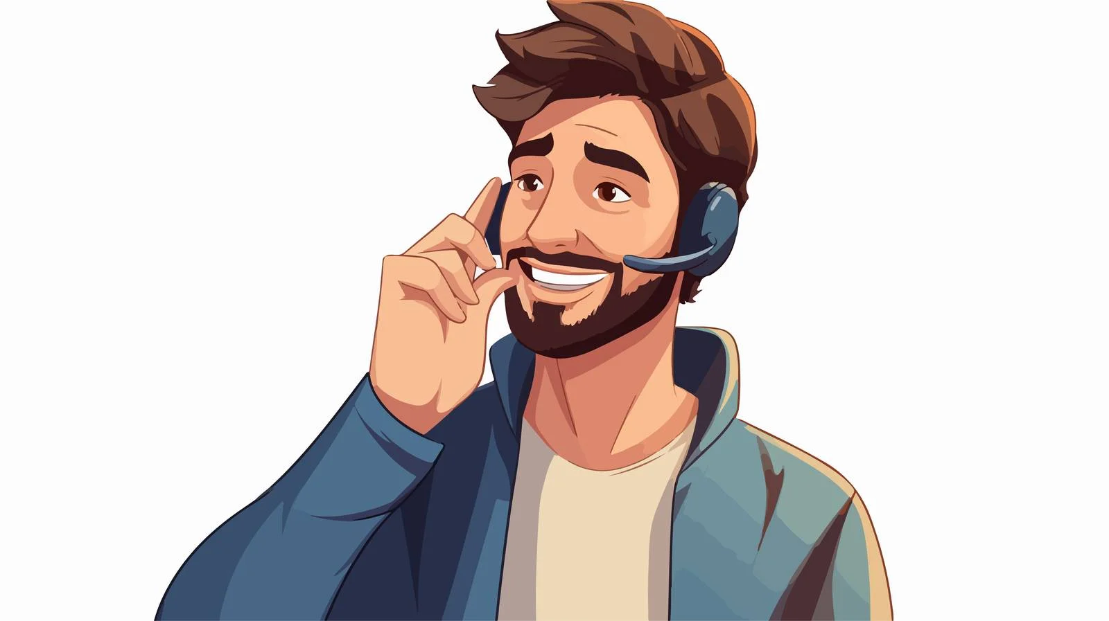 Professional Communication Cartoon Character — free download from Dotvec